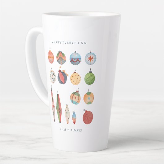 Klassieke Waterverf kerstversieringen Latte Mok (Linkerhoek)