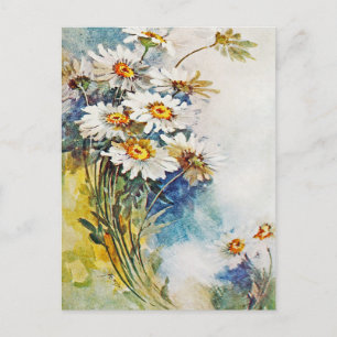 Klassieke Waterverf Kunst van Madeliefjes Briefkaart