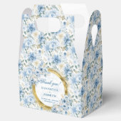 Klassieke Waterverf Lichtblauw Goud bruiloft Bedan Bedankdoosjes (Geopend)