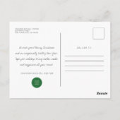 Klassieke Waterverf Red Truck Kerstfeestdag Briefkaart (Achterkant)