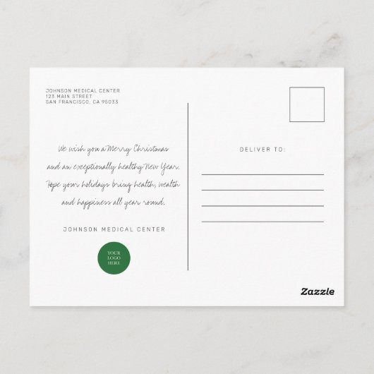 Klassieke Waterverf Red Truck Kerstfeestdag Briefkaart (Achterkant)