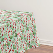 Klassieke waterverf rode groene kerstsnoepjes tafelkleed (Voorbeeld)