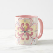 Klassieke waterverf roze mok (Voorkant rechts)