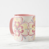 Klassieke waterverf roze mok (Voorkant links)