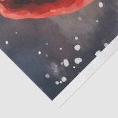 Klassieke waterverf Sinterklaas lachende sneeuwvlo Tissuepapier (Detail)