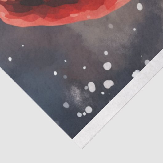 Klassieke waterverf Sinterklaas lachende sneeuwvlo Tissuepapier (Detail)