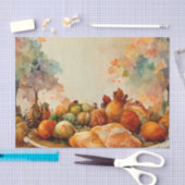 Klassieke Waterverf Thanksgiving Kalkoen Pompoen Tissuepapier (Craft)