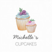 Klassieke Waterverf van koekjes en vruchten Sticker (Voorkant)