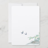 Klassieke Waterverf Vredige Groene Berg Kaart (Achterkant)