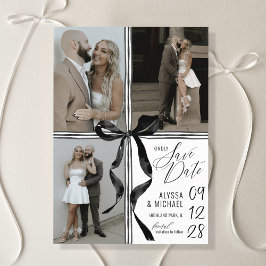 Klassieke Waterverf Zwarte Boog 3 Multi-Foto Bruil Save The Date