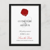 Klassieke Wax Seal Wedding Save the Date Aankondigingskaart (Voorkant)