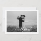 Klassieke 'We Eloped' QR-code Elopement Aankondiging (Voorkant)