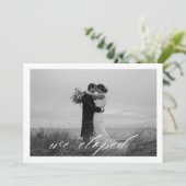 Klassieke 'We Eloped' QR-code Elopement Aankondiging (Staand voorkant)