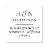 Klassieke weddenschap en terugzendadres Initialen Zelfinktende Stempel (Design)