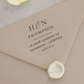 Klassieke weddenschap en terugzendadres Initialen Zelfinktende Stempel