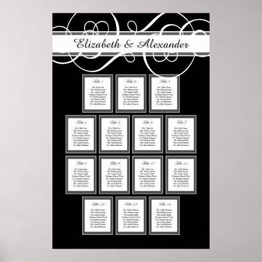 Klassieke weddenschappen met een 14-tabel poster (Voorkant)