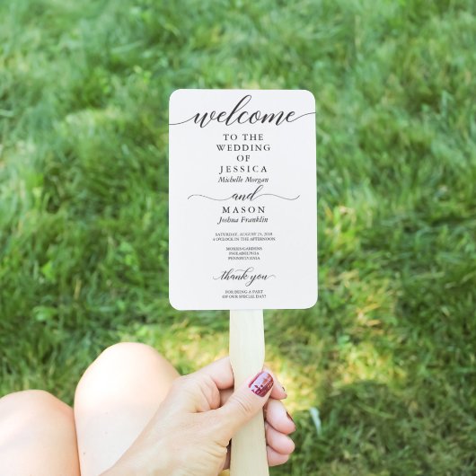 Klassieke weduwenprogrammaventilator voor script handwaaier