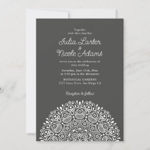 Klassieke Weelderige Art Deco Stijl Mandala Bruilo Kaart