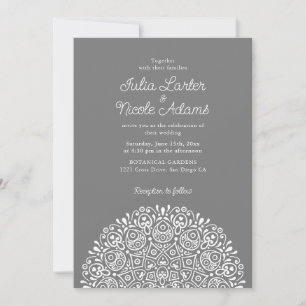 Klassieke Weelderige Art Deco Stijl Mandala Bruilo Kaart