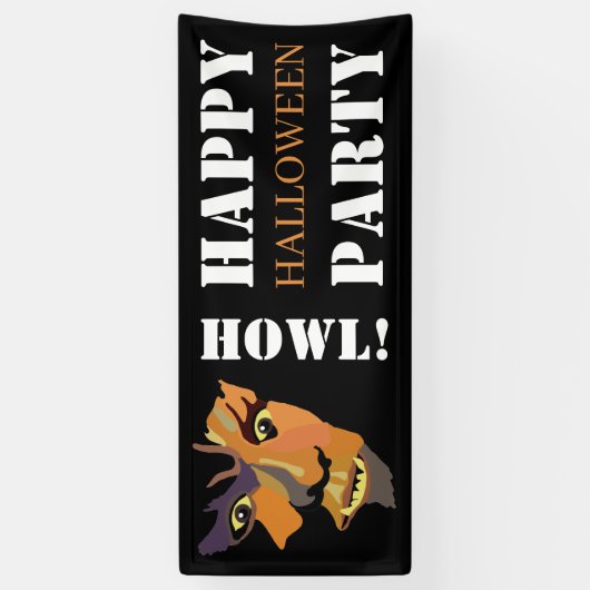Klassieke weerwolf, Fijne Halloween Spandoek (Verticaal)