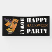 Klassieke weerwolf, Fijne Halloween Spandoek (Horizontaal)