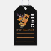 Klassieke weerwolf, Gelukkig Halloween Cadeaulabel (Voorkant)