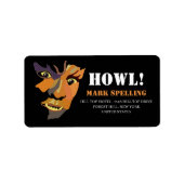 Klassieke weerwolf, Halloween Etiket (Voorkant)