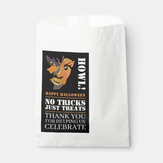 Klassieke weerwolf, Halloween Party Bedankzakje (Voorkant)