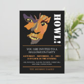 Klassieke weerwolf, Halloween Party Kaart (Staand voorkant)