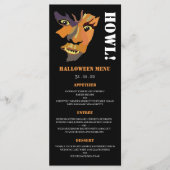 Klassieke weerwolf, Halloween Party Menu (Voorkant)
