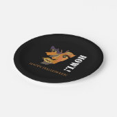 Klassieke weerwolf, Prettig Halloween Papieren Bordje (Gekanteld)