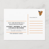 Klassieke weerwolf, uitnodiging van de Halloween P (Achterkant)