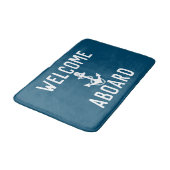 klassieke WELCOME ABOARD-typografie | Badmat (Gekanteld)