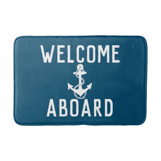 klassieke WELCOME ABOARD-typografie | Badmat (Voorkant)
