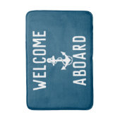 klassieke WELCOME ABOARD-typografie | Badmat (Voorkant Verticaal)