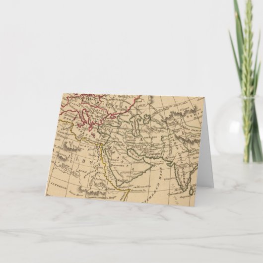 Klassieke Wereldkaart Feestdagen Kaart (Voorkant)