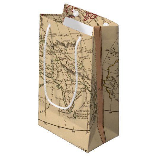 Klassieke Wereldkaart Klein Cadeauzakje (Voorkant Gekanteld)