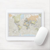Klassieke Wereldkaart Muismat (Met muis)