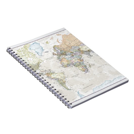 Klassieke Wereldkaart Notitieboek (Rechterzijde)