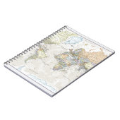 Klassieke Wereldkaart Notitieboek (Linkerzijde)