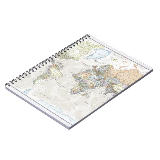 Klassieke Wereldkaart Notitieboek (Linkerzijde)