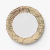 Klassieke Wereldkaart Papieren Bordje (Voorkant)