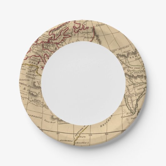 Klassieke Wereldkaart Papieren Bordje (Voorkant)