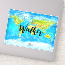 Klassieke wereldkaart, reis- en verplaatsingsnaaml