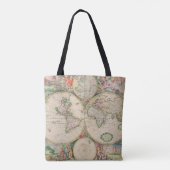 Klassieke  wereldkaart tote bag (Achterkant)