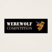 Klassieke Werewolf, Halloween Competition Tickets Mini Visitekaartjes (Voorkant)