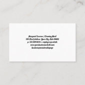 Klassieke werkster met stofdoek | Schoonmaakappara Visitekaartje (Achterkant)