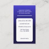 Klassieke werkzoekende Classy Minimalist Donkerbla Visitekaartje (Achterkant)