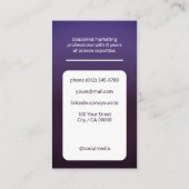 Klassieke werkzoekende Classy minimalistische donk Visitekaartje (Achterkant)