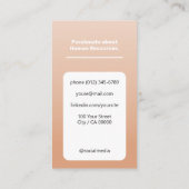 Klassieke werkzoekende Classy minimalistische Ombr Visitekaartje (Achterkant)